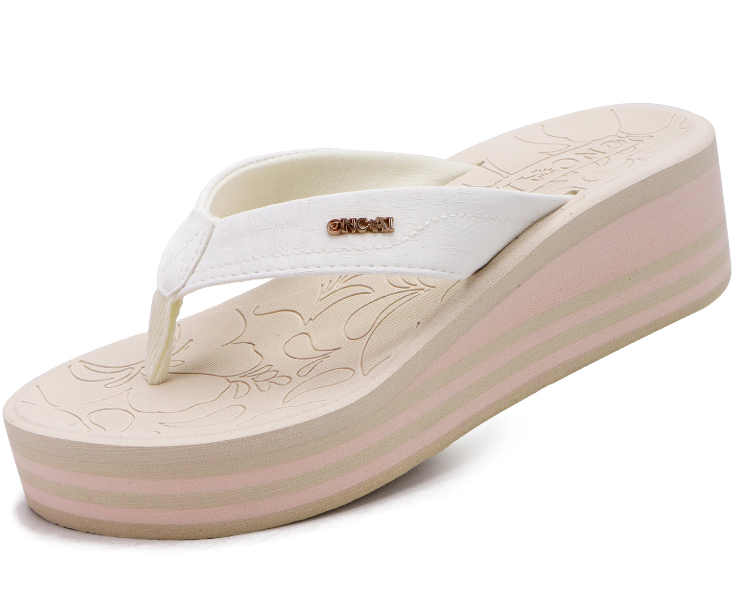 ONCAI Women¡¯s Platform Flip Flops Trendy Dressy Womans Summer Sandals with Comfortable Flatform Arch Support Walking Outdoor Rubber Soles (US Size 5-11)