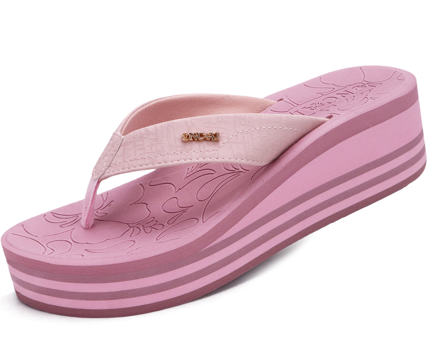 ONCAI Women¡¯s Platform Flip Flops Trendy Dressy Womans Summer Sandals with Comfortable Flatform Arch Support Walking Outdoor Rubber Soles (US Size 5-11)