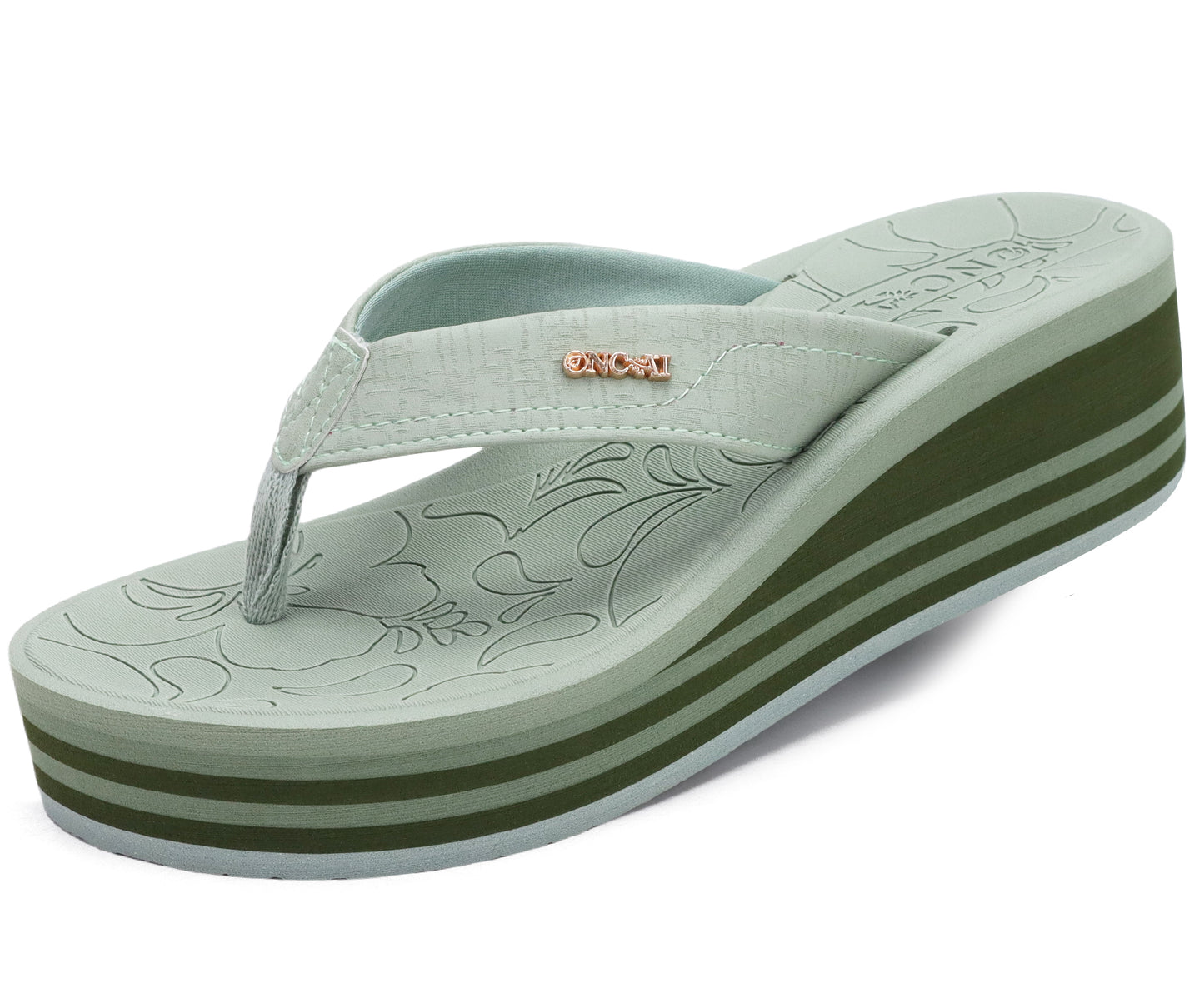 ONCAI Women¡¯s Platform Flip Flops Trendy Dressy Womans Summer Sandals with Comfortable Flatform Arch Support Walking Outdoor Rubber Soles (US Size 5-11)