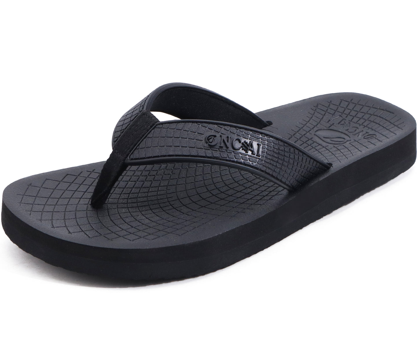 ONCAI Men's Flip Flops Summer Beach Fashion Yoga Mat Thong Sandals with Non-slip Outdoor Cushion Rubber Soles