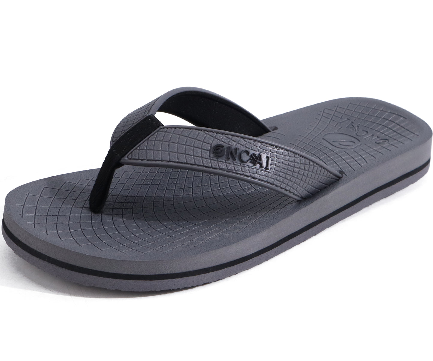 ONCAI Men's Flip Flops Summer Beach Fashion Yoga Mat Thong Sandals with Non-slip Outdoor Cushion Rubber Soles