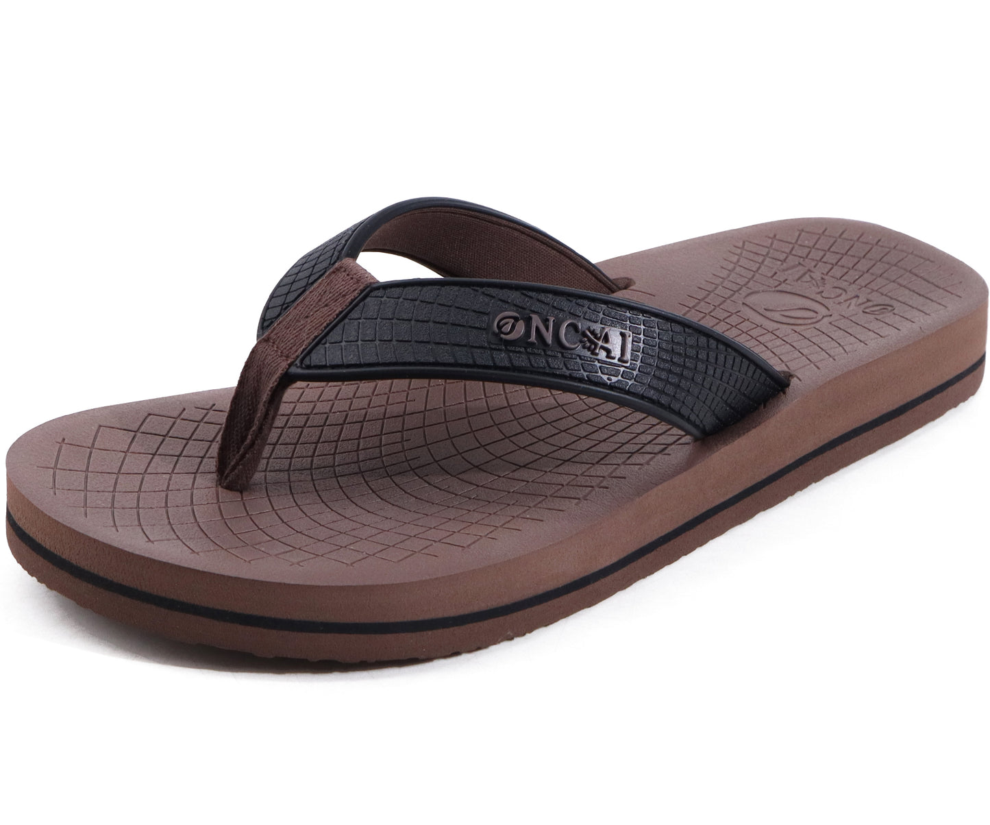 ONCAI Men's Flip Flops Summer Beach Fashion Yoga Mat Thong Sandals with Non-slip Outdoor Cushion Rubber Soles