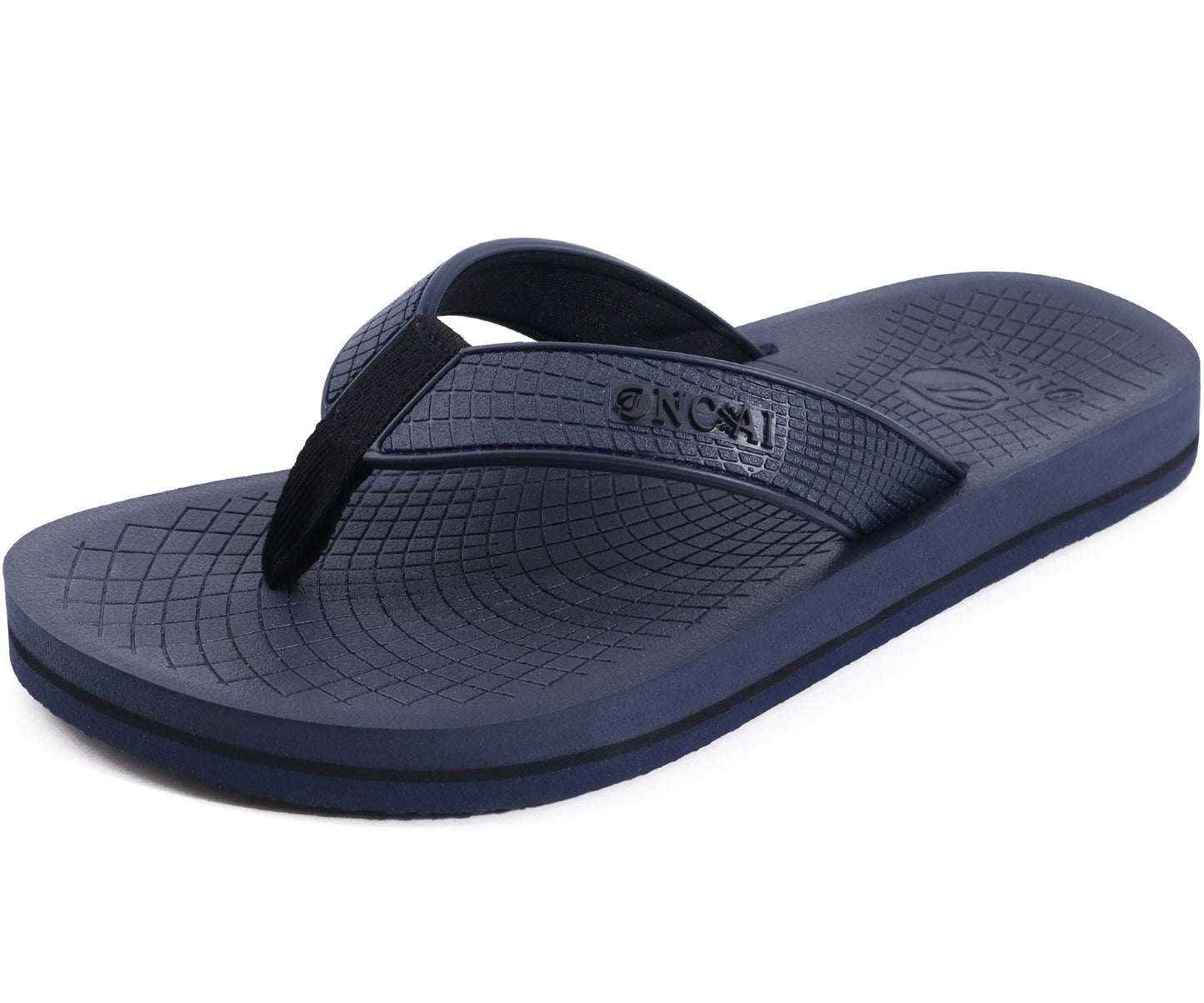 ONCAI Men's Flip Flops Summer Beach Fashion Yoga Mat Thong Sandals with Non-slip Outdoor Cushion Rubber Soles