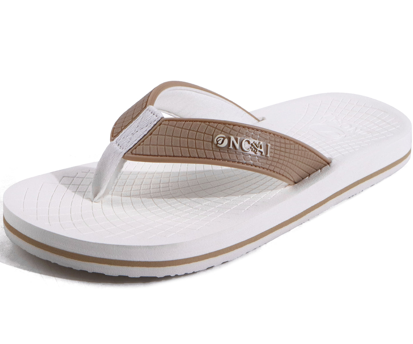 ONCAI Men's Flip Flops Summer Beach Fashion Yoga Mat Thong Sandals with Non-slip Outdoor Cushion Rubber Soles