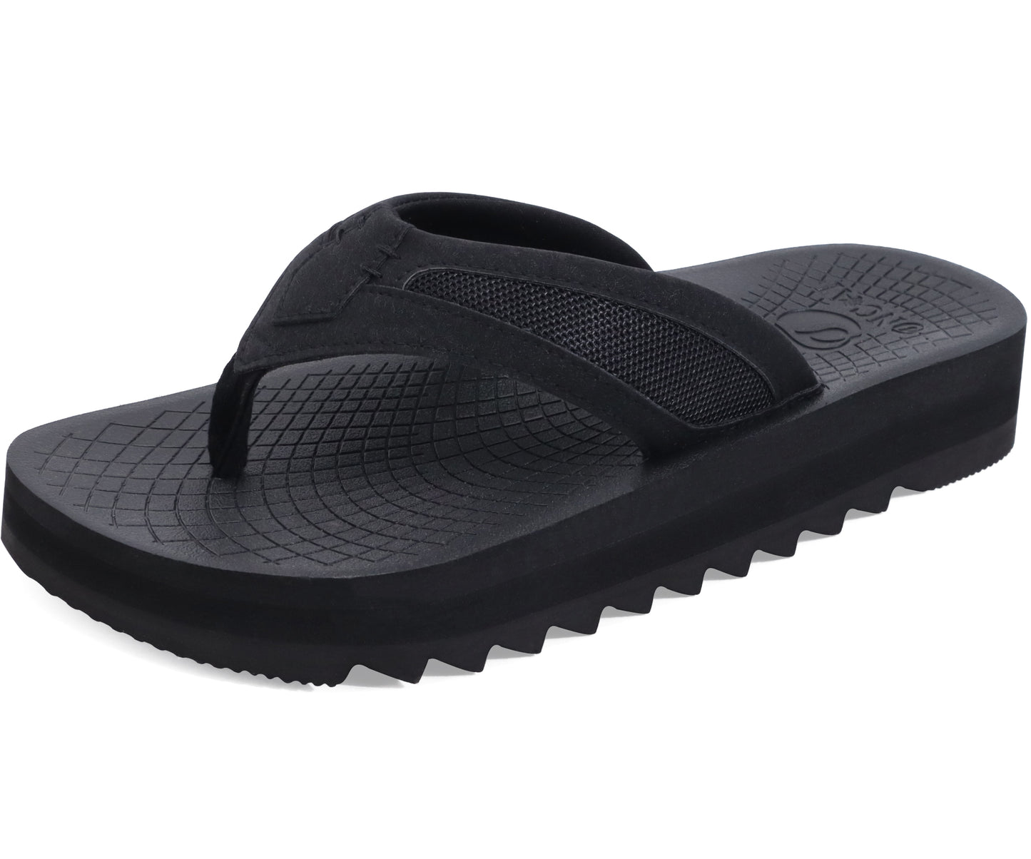 ONCAI Men's Flip Flops with Arch Support Orthotic Cushion Recovery Walking Slide Sandals for Men with Platform Summer Comfortable Soft Thong Sandals Slip on Rubber Soles Size 7-15 US