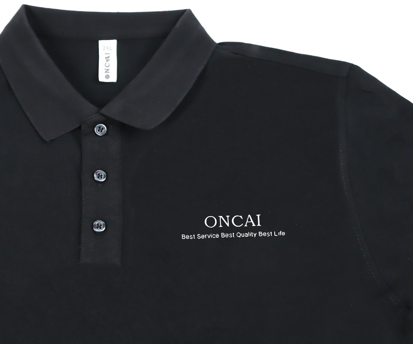 ONCAI  Men's Classic Polo Shirts, Three-Button Closure Pique Polo Shirt, Summer Fashion Golf Shirt