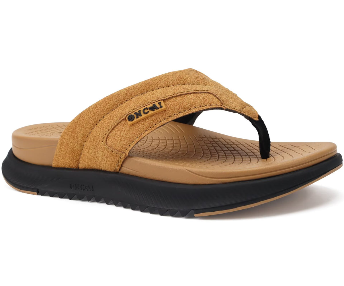 ONCAI Mens Flip Flops with Arch Support Summer Beach Pool Walking Sandals with Outdoor Yoga Mat Non-slip Cushion Thick Rubber Soles Size 7-14