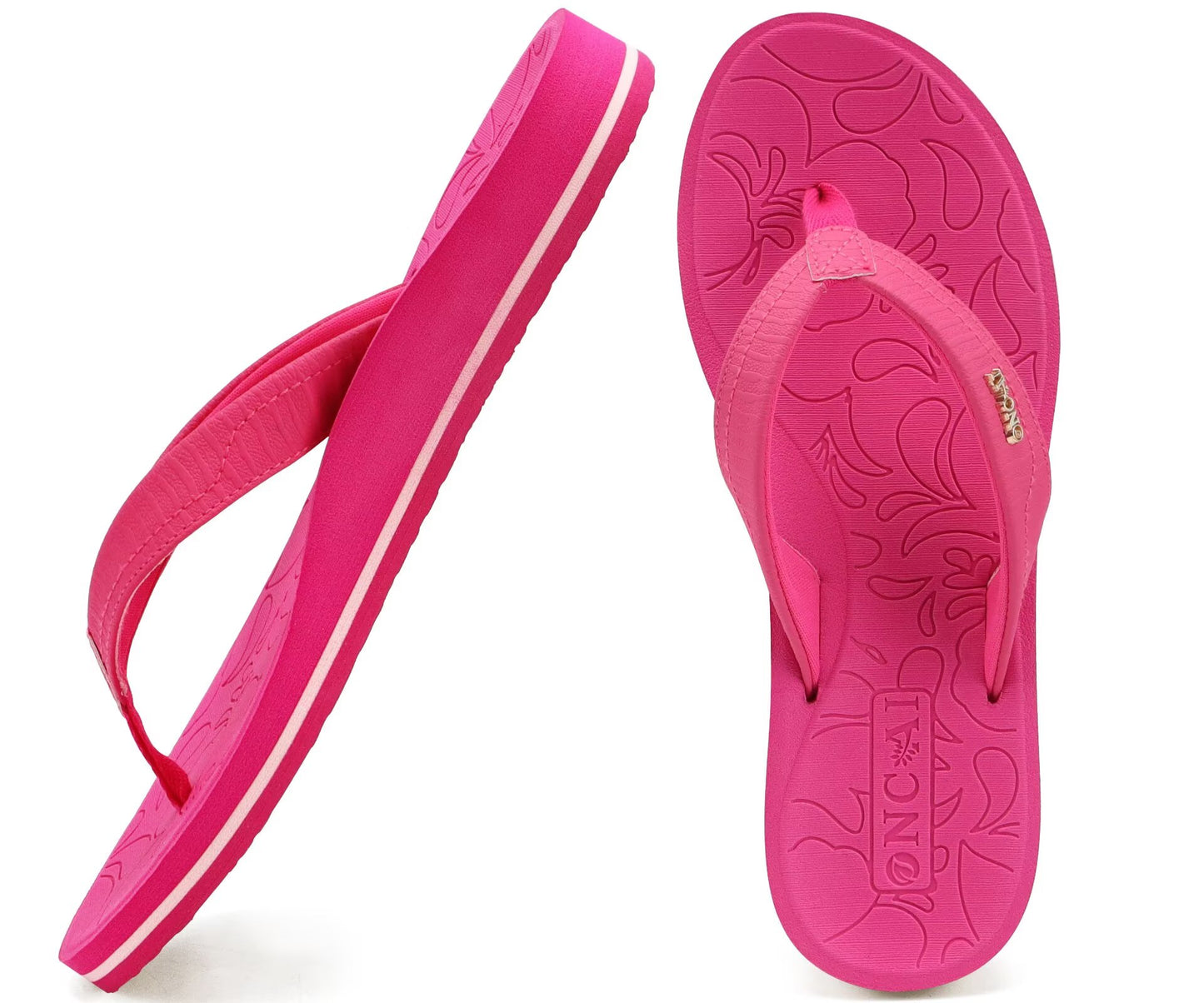ONCAI Women's Flip Flops Comfortable Summer Beach Thong Sandals for Women 2025 with Cushion Walking Arch Support Yoga Mat Indoor Outdoor Soles