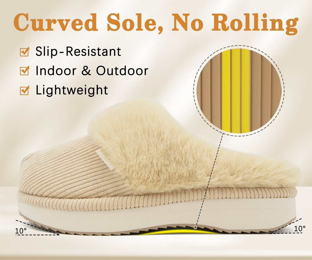 ONCAI Slippers for Women Memory Foam Platform Indoor House Shoes