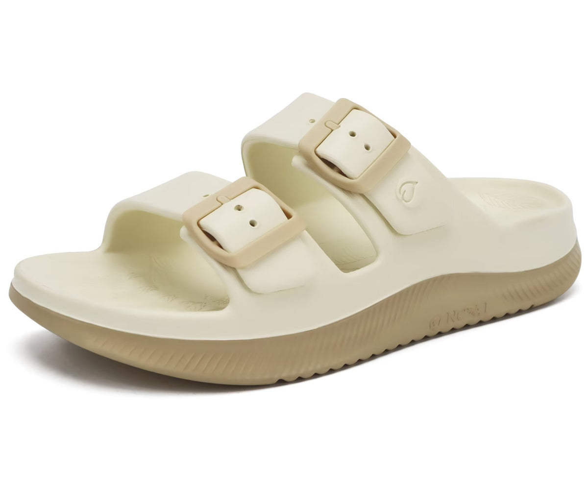 ONCAI Womens Recovery Sandals with Arch Support Plantar Fasciitis Orthotic Adjustable Buckle Open Toe Thick Cushion Outdoor Girls Sport Slides Athletic Summer Comfortable Rubber Soles Size US 6-11
