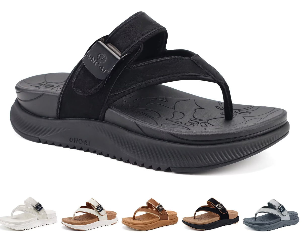 ONCAI Women¡¯s Platform Flip Flops with Arch Support Summer Beach Dressy Trendy Walking Sandals and Thick Outdoor Rubber Soles Size 6-12