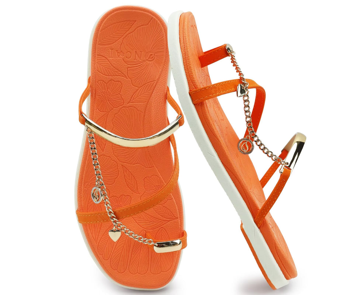 ONCAI Women's Flat Sandals Toe-loop Strappy Square Open Toe Slip on Fashion Dressy Slide Sandal for Woman 2026 Summer Casual Comfortable Beach Lightweight Outdoor Slides Shoes